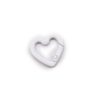 Statement Heart Clasp in White