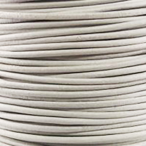 2MM Round White Leather