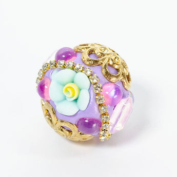 Boho Bead Pair in Sugar Plum Fairy