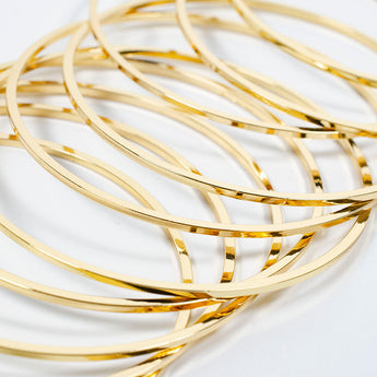 Gold Brass Bangle Set