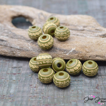 Wood Bead Set in Seagrass