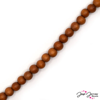 Wood Bead Strand in Roasted Chestnuts