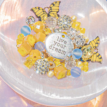 Yellow Mico Mini Butterfly Bead Mix in Live Your Dream