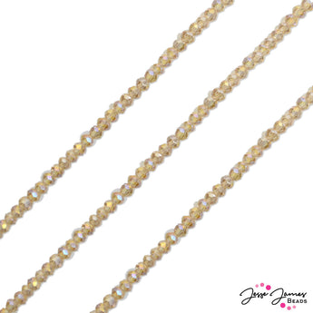 Thunder Polish Glass Strand 3x2mm in Sandy Dreams