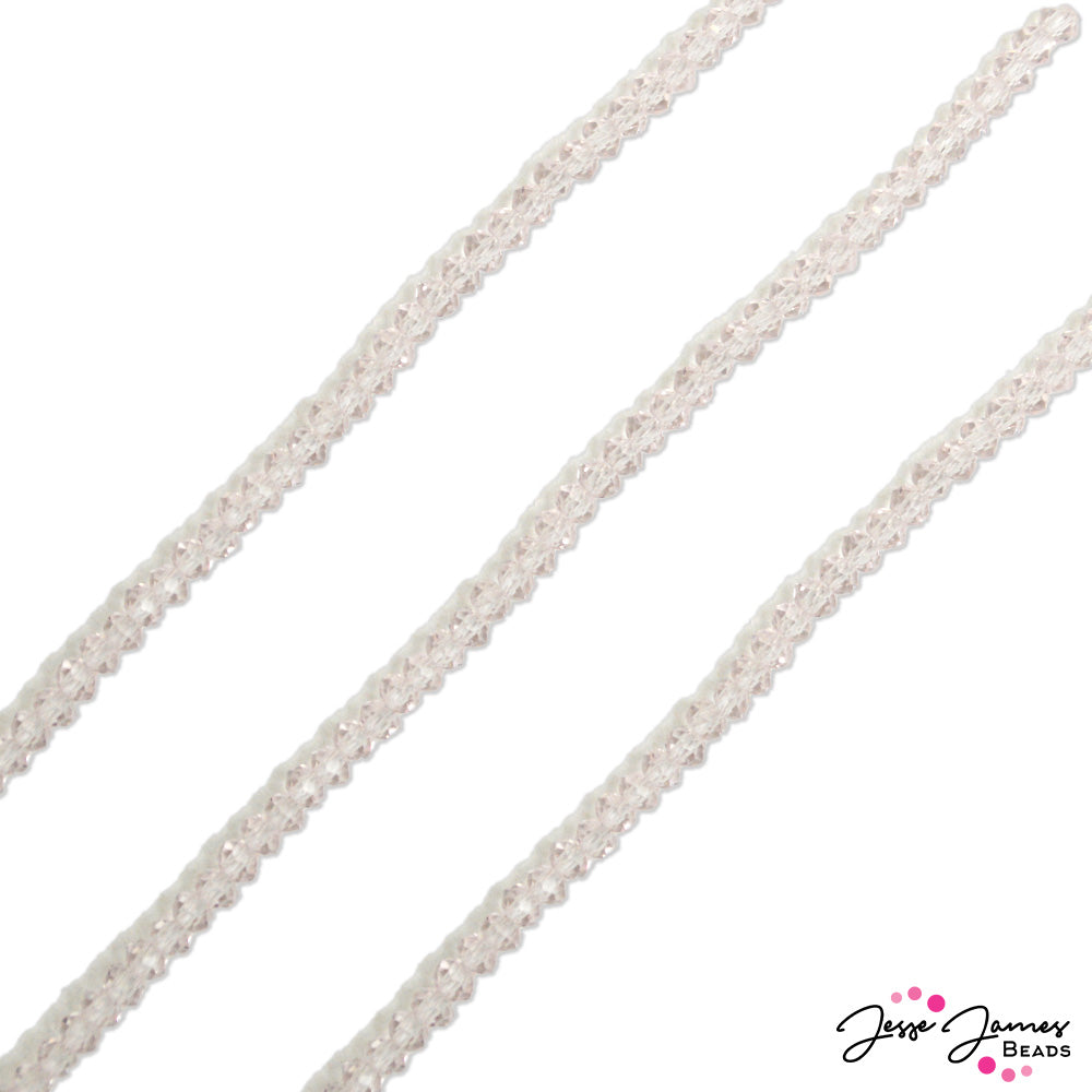 Thunder Polish Glass Strand 3x2mm in Pink Sugar