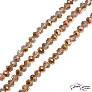 Thunder Polish Glass Strand 6x4mm in Copperhead