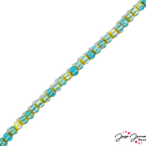 Ceramic Flowers Teal Bead Strand