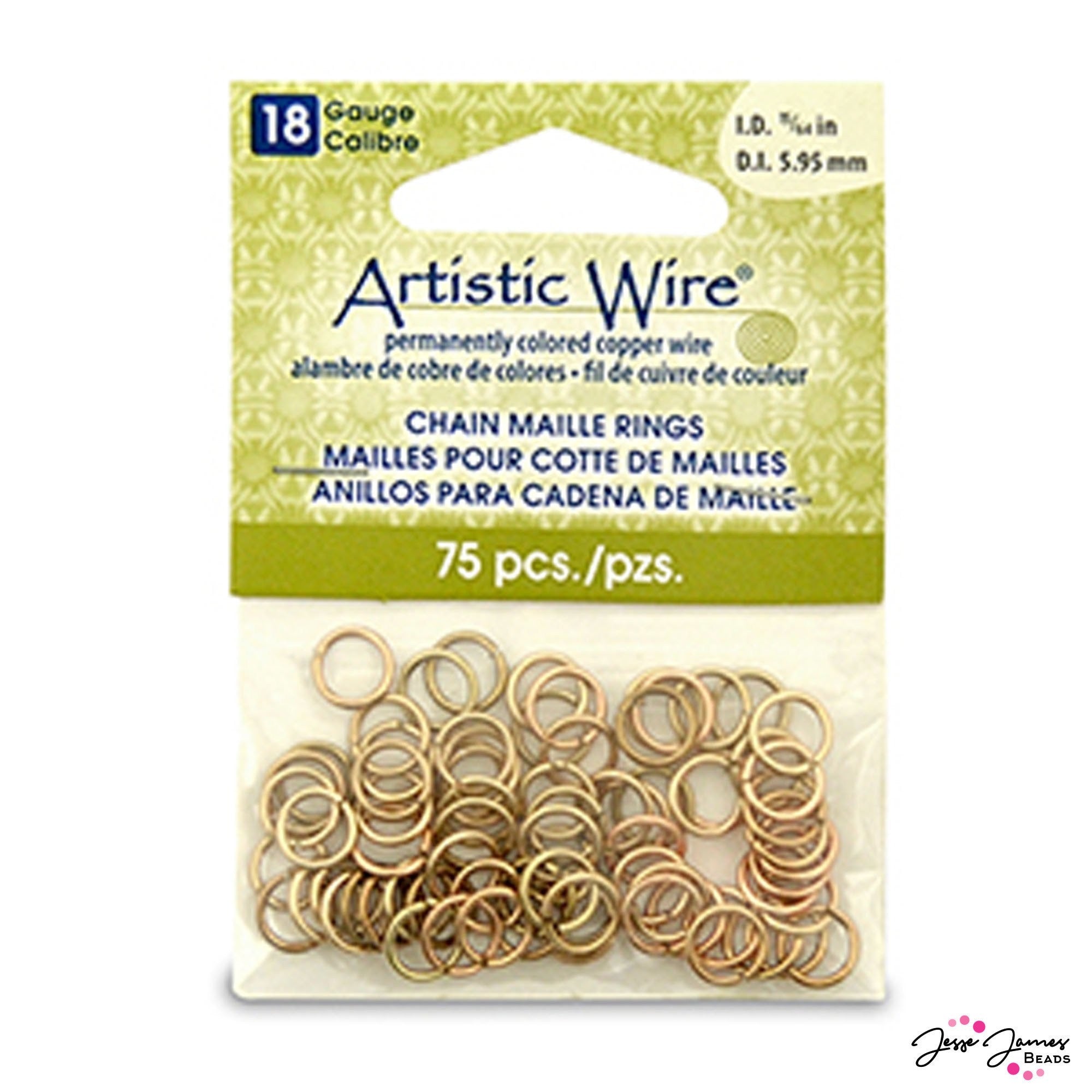 Jump Rings 18 Gauge Gold