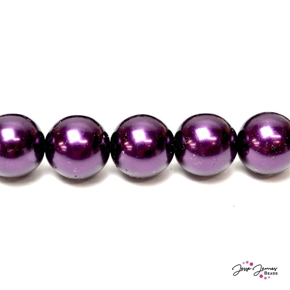 Amethyst Big Boy 14mm Czech Glass Pearls Jesse James Beads