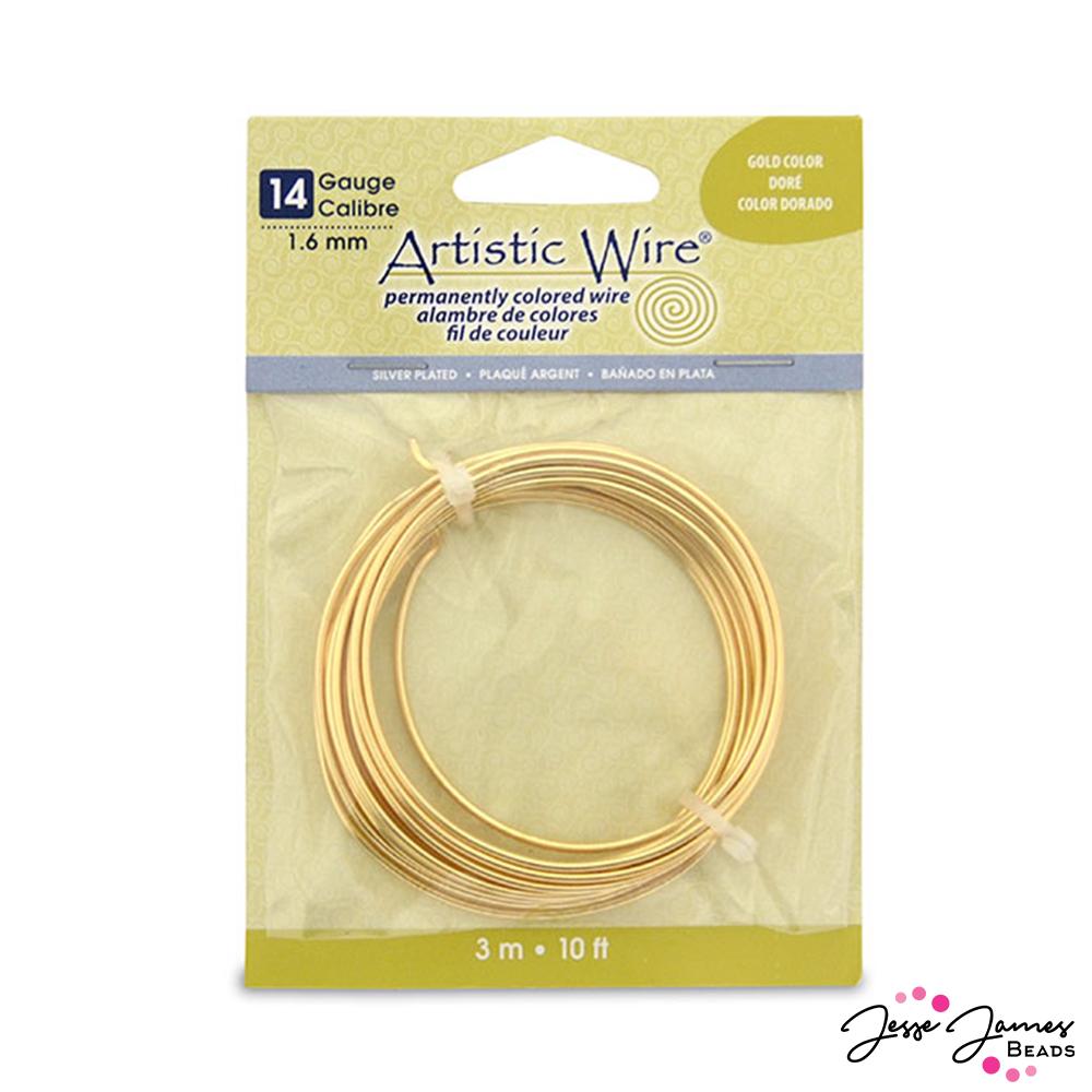 Artistic Wire 14ga Tarnish Resistant Gold 10ft