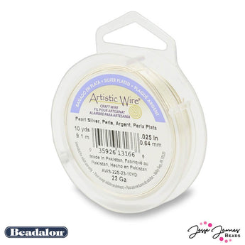 Beadalon Artistic Wire 22 Gauge Wire in Pearl Silver