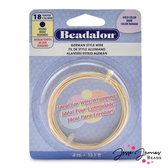 Beadalon German Style Hard Wire in Gold 18g