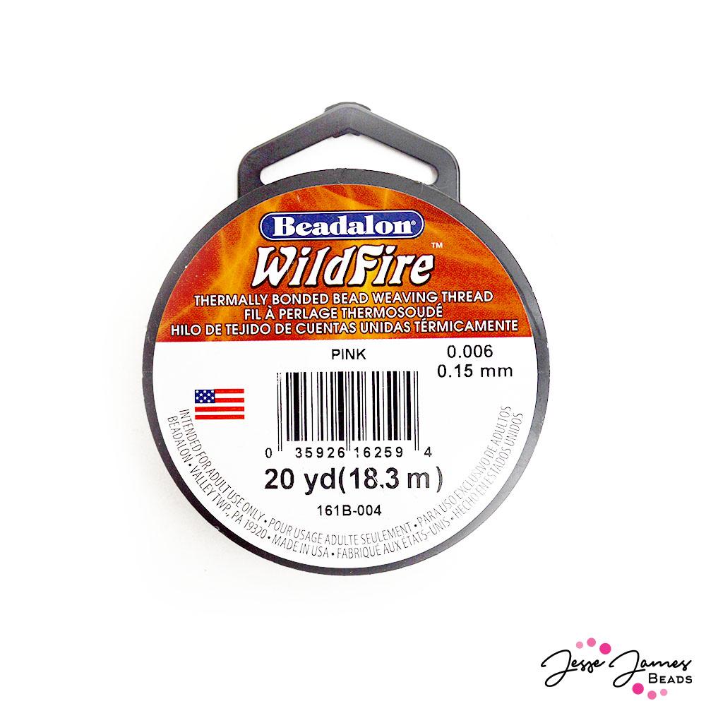 Wildfire Thermal Bonded Beading Thread, 20 Yard Spool, Frost / White -  Rings & Things