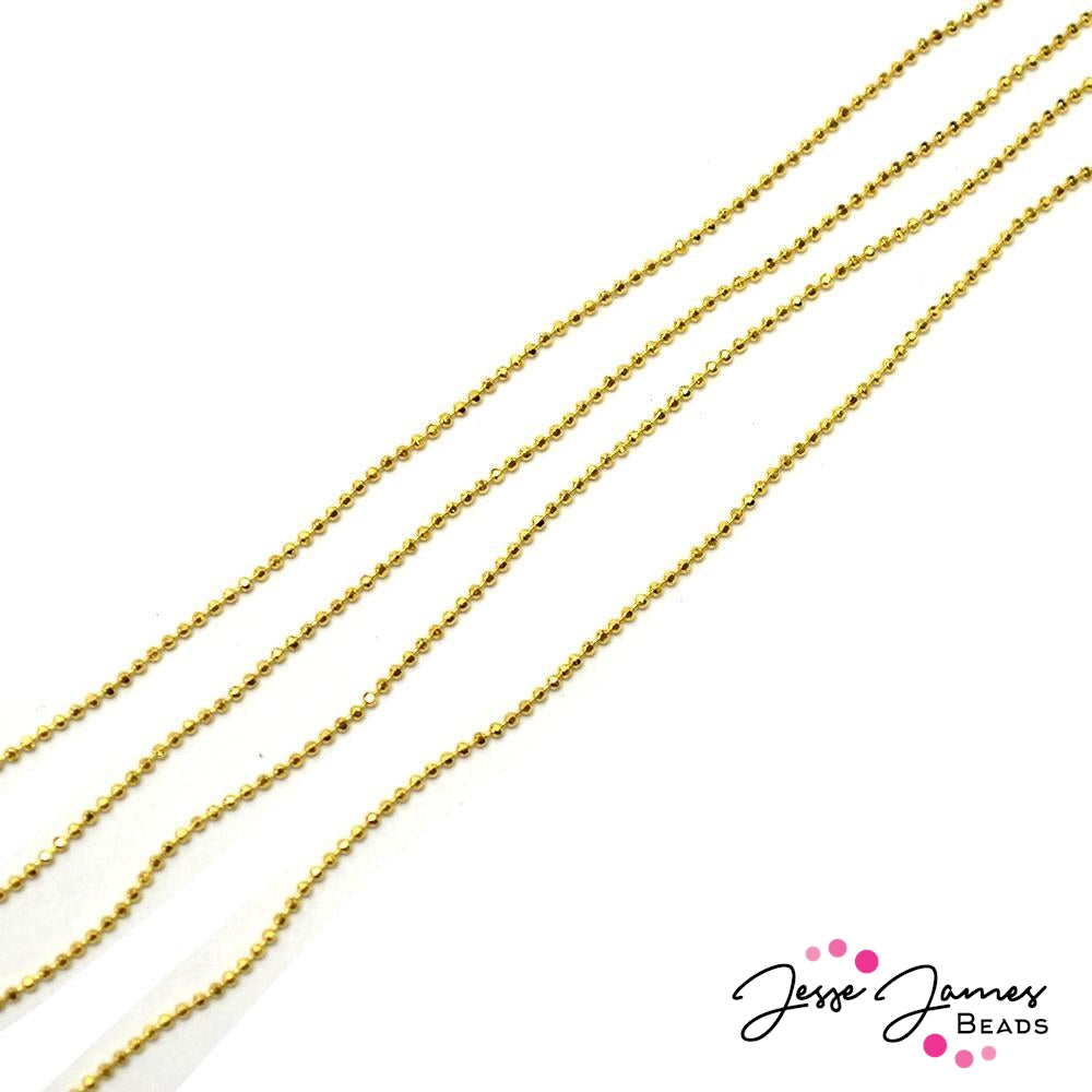Chain Bitty Geo Ball in Gold