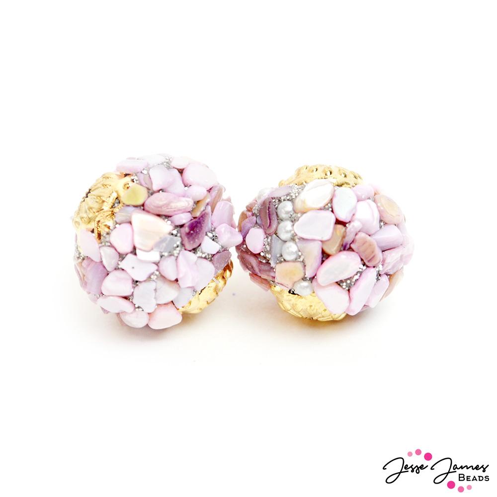 Boho Bead Pair in Double Bubble