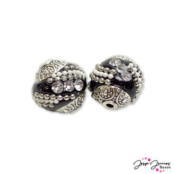 Boho Bead Pair in Spider Queen