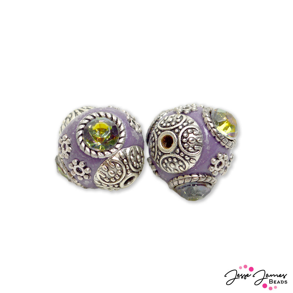 Boho Bead Pair in Witch's Brew