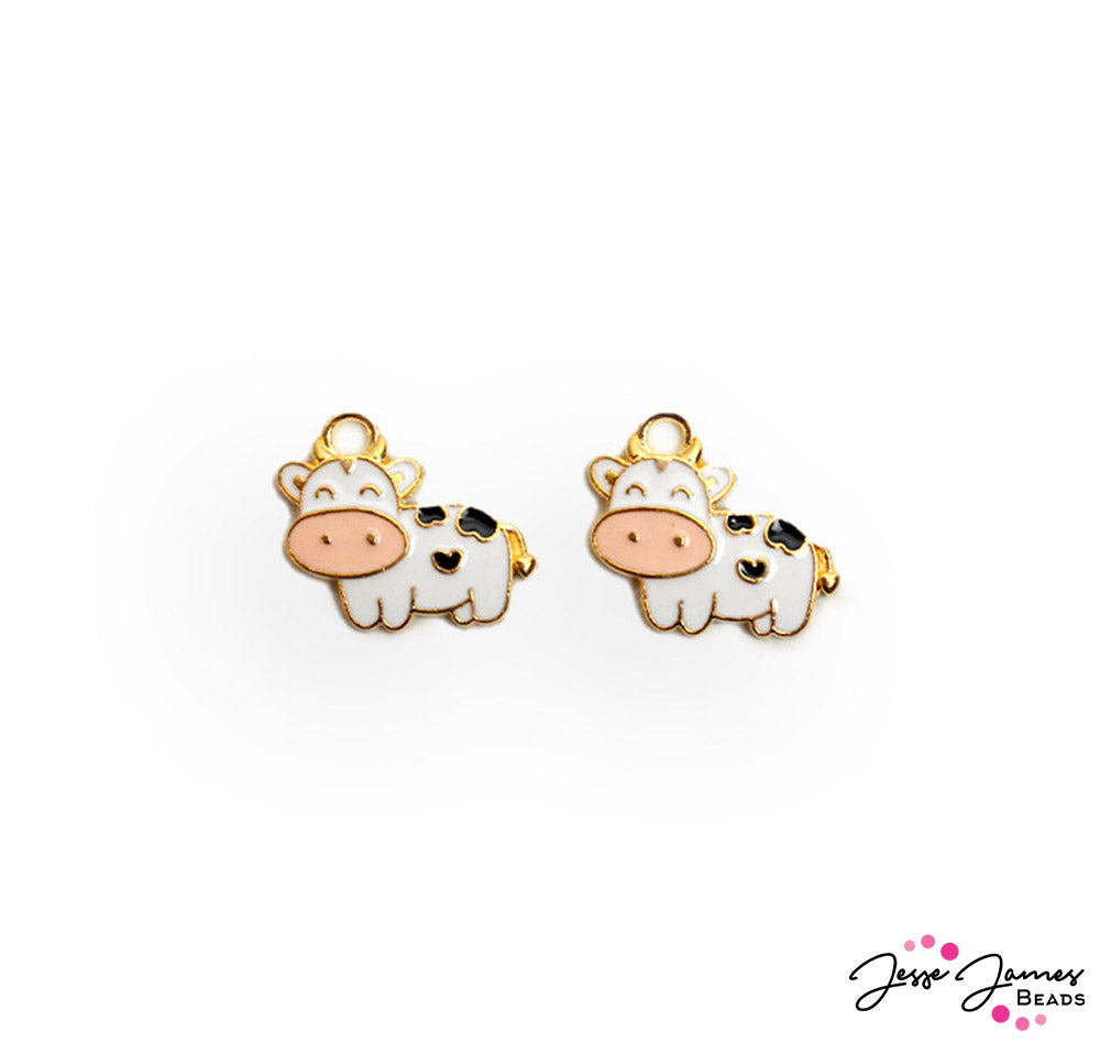 JJB Bodacious Bovine Charm Pair