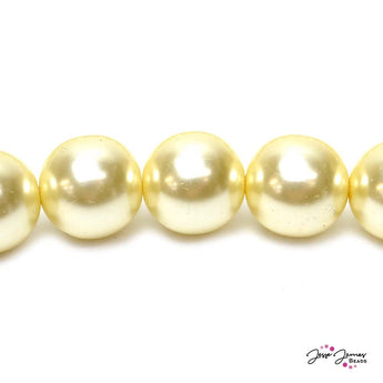 Creme Big Boy 16mm Czech Glass Pearls