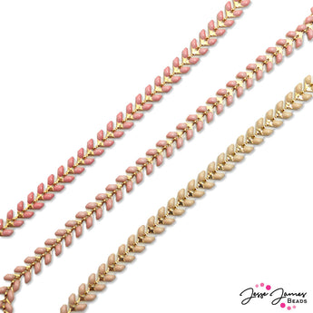 Color Trends Custom Dyed Enamel Chain in Rose Gold