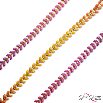 Color Trends Custom Dyed Enamel Chain in Sunset Goddess