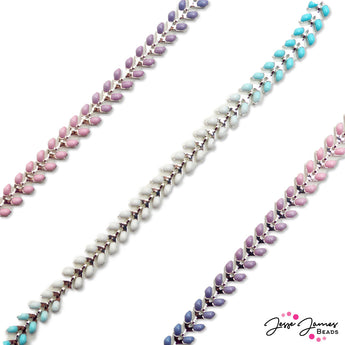 Color Trends Custom Dyed Enamel Chain in Unicorn Bliss
