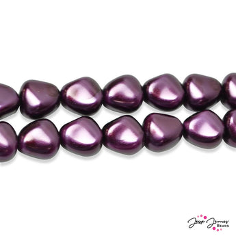 Amethyst Potato Pearl Czech Glass Beads