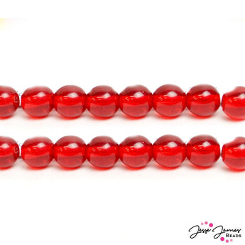 Red Cherry 6 mm Czech Glass Bead Set