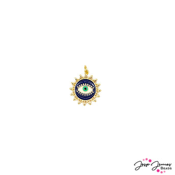 Evil Eye Golden Sun Charm