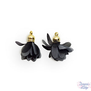 Floral Tassels in Black