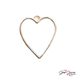 Heart Shaped Bezel Pendant in Gold