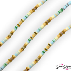 JJB Polymer Heishi Bead Strand in Field of Arles