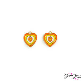 Enamel Charm Pair in Sunshine Pop