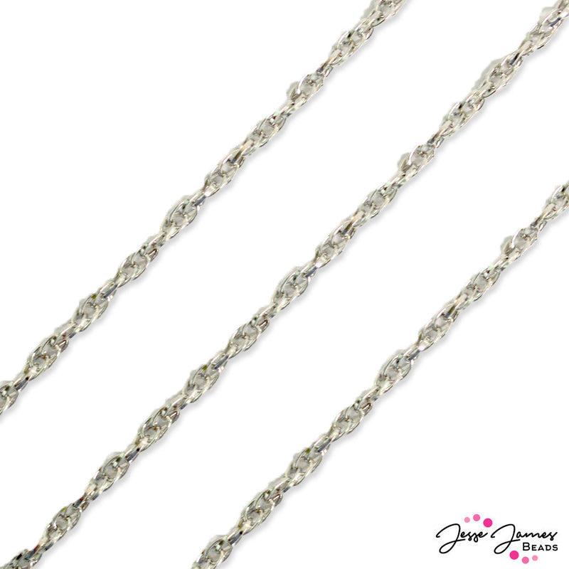 Dainty Interweaved Knot Chain in Silver