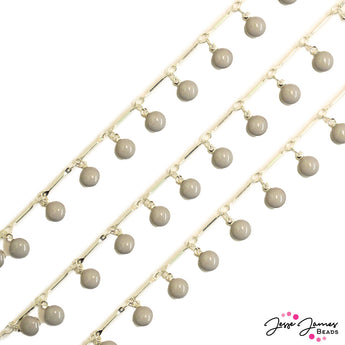JJB Enamel Dangle Chain in Silver Birch
