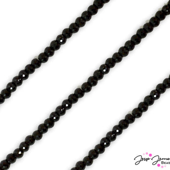 JJB Glass Bead Strand in Black Velvet