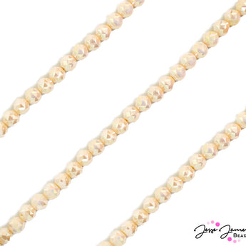 JJB Glass Bead Strand in Créme Brulee