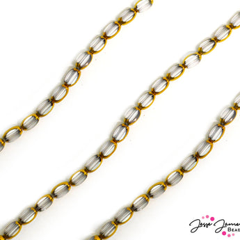 JJB Glass Bead Strand in Grey Ghost
