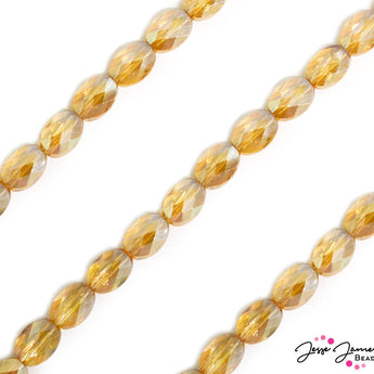 JJB Glass Bead Strand in Orange Cream Dream