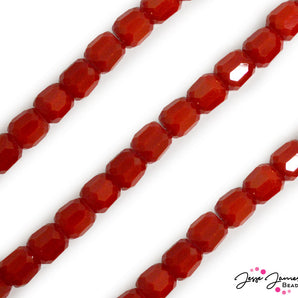 JJB Glass Bead Strand in Red Ripe Strawberry