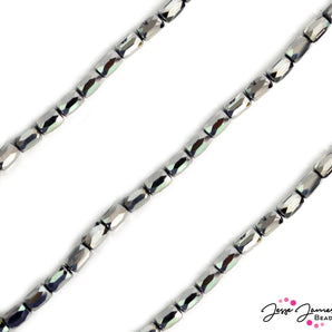 JJB Glass Bead Strand in Silver Surfer