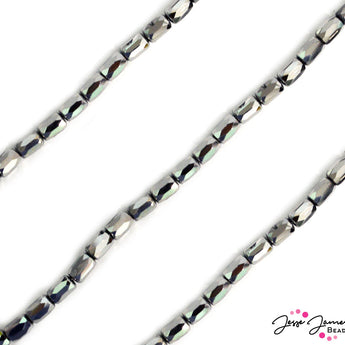 JJB Glass Bead Strand in Silver Surfer