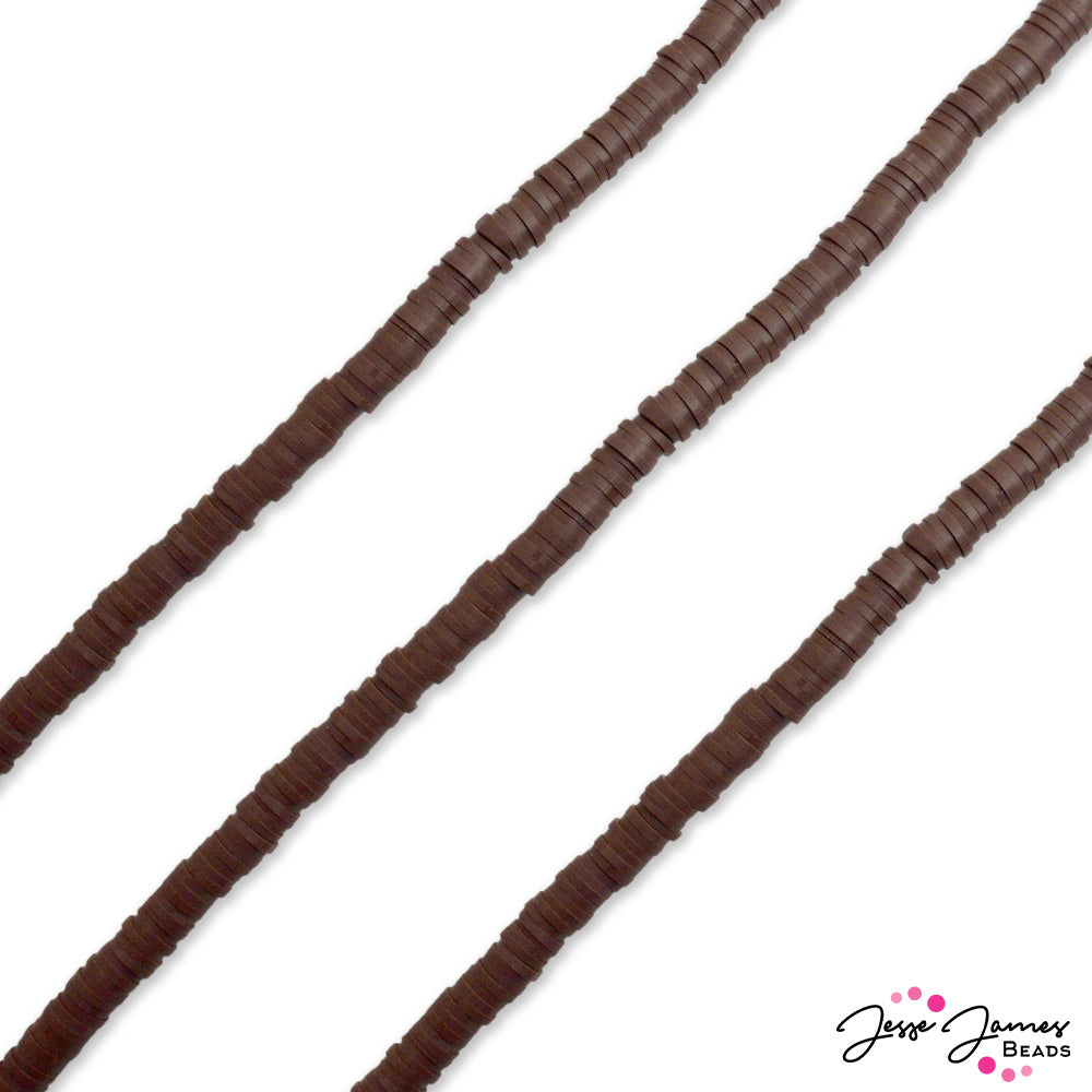 JJB Heishi Bead Strand in Chocolate Dream