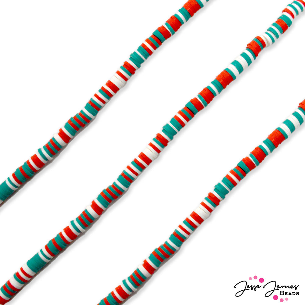 JJB Heishi Bead Strand in Classic Christmas