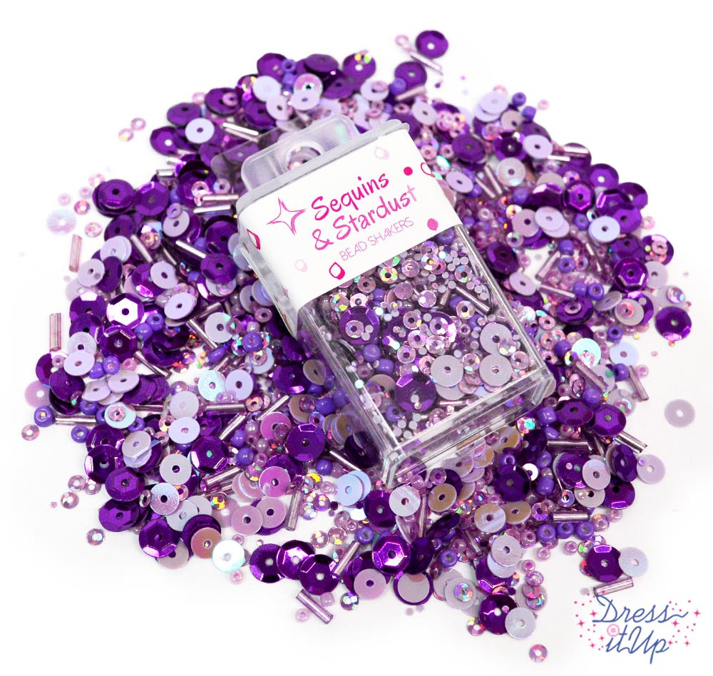 Sequins and Stardust Bead Shakers in Purple Rain