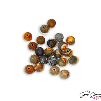 JJB Summer Camp Dakota Stones in Ancient Cellar Black Agate 8mm