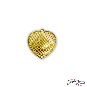 JohnBead Beadwork Finding in Crossed Heart Pendant