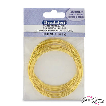Large Bracelet Memory Wire in Gold