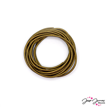 2mm Round LeatherCord USA 2mm Gauriya Bronze
