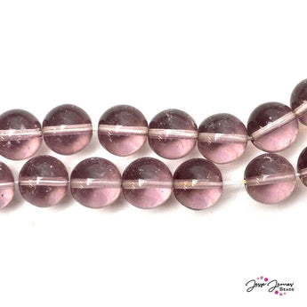 Light Amethyst Big Boy 12mm Czech Glass Round Druk Beads
